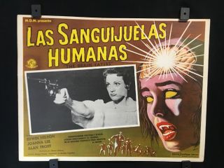 1958 The Brain Eaters Horror/sci - Fi Mexican Lobby Card Art 16 " X12 "