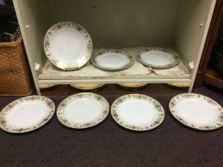 Vintage Noritake/175/christmas/ Ball Ornament Moriage Dinner Plates Set 7