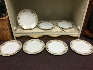 Vintage Noritake/175/Christmas/ Ball Ornament Moriage Dinner Plates Set 7 4