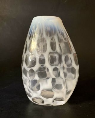 1960s Mcm Venini White Occhi Vase Attributed To Tobia Scarpa Murano Italy