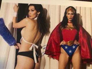 Bella Hadid Sexy Signed With Tamper Proof Hologram & Auto Autograph