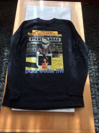 Vintage Paul Weller T Shirt Long Sleeved Concert 96