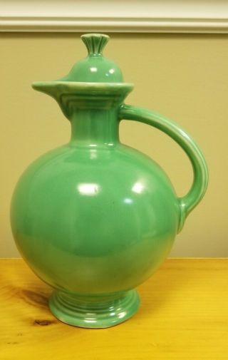 Vintage Green Fiesta Carafe/pitcher With Lid