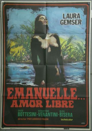 Rn49 Emanuelle Love Laura Gemser 1st Film Orig 1sh Poster Spain