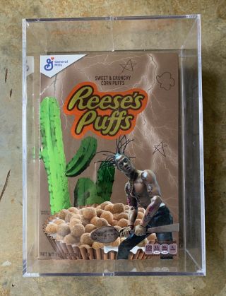 Travis Scott X Reese’s Puffs Limited Edition Cereal And Acrylic Box