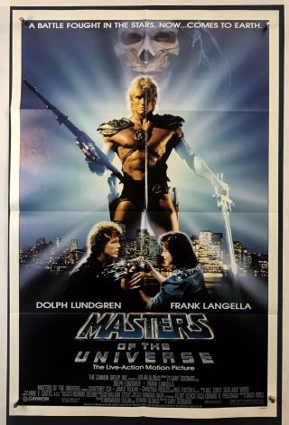 Masters Of Universe Movie Poster (veryfine, ) One Sheet 1987 He - Man Sci - Fi 3724