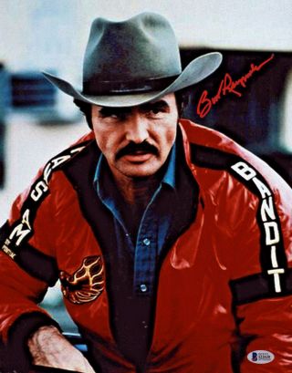 Burt Reynolds Signed 11x14 Smokey And The Bandit Photo - Red Jacket Beckett Bas