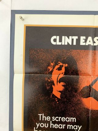 PLAY MISTY FOR ME Movie Poster (VG, ) One Sheet 1971 Folded Clint Eastwood 4260 2