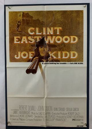 Joe Kidd Movie Poster (fine, ) One Sheet 1972 Folded Clint Eastwood 4259