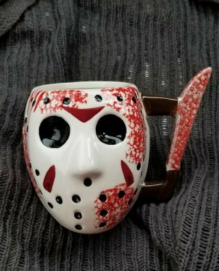Jason Voorhees 24oz Sculpted Ceramic Mug With Knife Handle