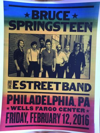 Bruce Springsteen - 2/12/16 Philadelphia Pa River Tour Poster Lithograph 450