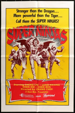 The Five Elements  Ninja 1982 1 Sheet Movie Poster 27 X 41