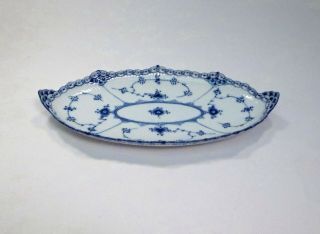 Vintage Royal Copenhagen Porcelain Blue Fluted Pickle Relish Dish Tray 349 2