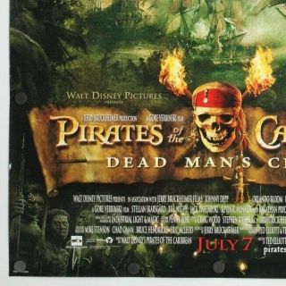 Pirates of the Caribbean: Dead Man ' s Chest 2006 DS Orig Movie Poster 27 