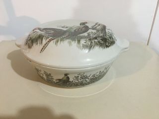 Rare Vtg Johnson Brothers Game Birds Pheasant Oval Covered Casserole Dish Bowl