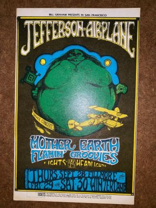 Fillmore Handbill/postcard Bg - 85 - Pc - A Jefferson Airplane,  Mother Earth