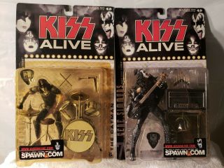 Kiss Alive Action Figures - Complete Set Of All 4 - Ace Peter Gene Paul
