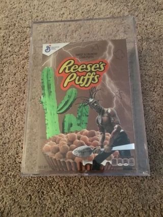 Travis Scott X Reese’s Puffs Cereal In Hand Cactus Jack La Flame