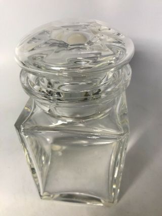 Vintage Signed Baccarat France Crystal Lidded Candy Jar Dish Apothecary 2