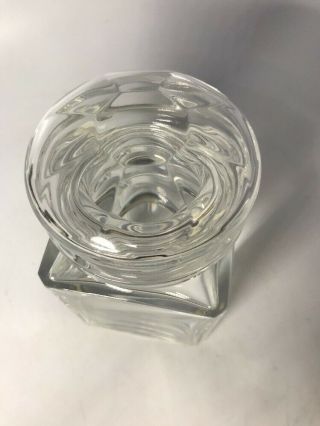 Vintage Signed Baccarat France Crystal Lidded Candy Jar Dish Apothecary 3