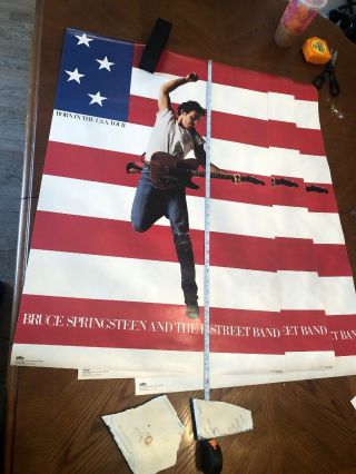 Bruce Springsteen " Born In The Usa " Promo Poster Vintage Not Hung 1985