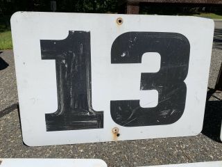 Vintage Drive In Theatre Parking Marker Sign,  One Of A Set,  Number 13