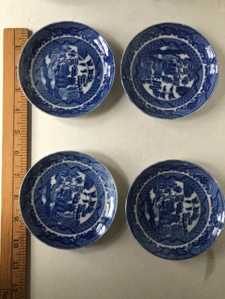 33 Piece Set Of Vintage Japan Blue Willow Child’s China Tureen,  Platter,  Teaset 6