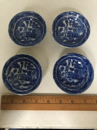33 Piece Set Of Vintage Japan Blue Willow Child’s China Tureen,  Platter,  Teaset 8
