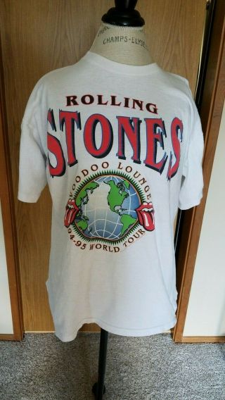 Vintage Licensed Rolling Stones Voodoo Lounge Tour T - Shirt 1994 Size Xl Brockum