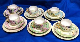 Z.  S.  & Co Bavaria 18 Piece Hand Painted Luncheon Set
