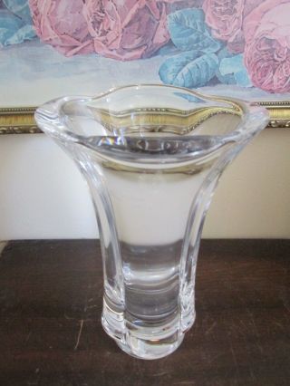 Vintage Sevres France Crystal Vase Signed 9 "