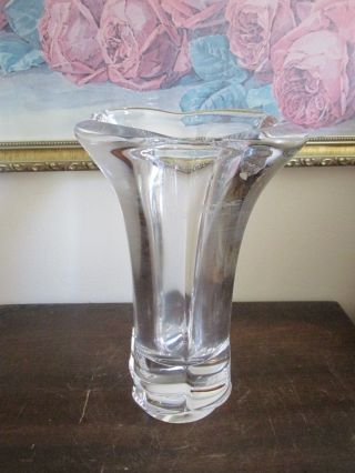 Vintage Sevres France Crystal Vase Signed 9 
