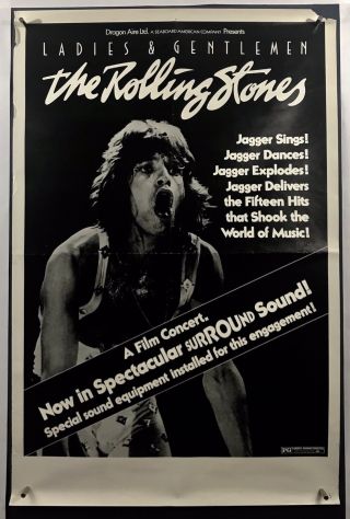 Ladies Gentlemen Movie Poster (good, ) One Sheet 1973 Rolled Rolling Stones 6218