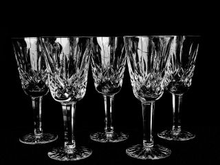 5 Waterford Crystal Lismore Sherry Glasses Made In Ireland W/ Box