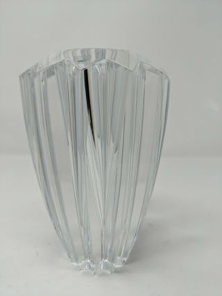 Orrefors Sweden Crystal Glass Vase,  Signed.