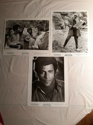 1973 Battle For The Planet Of The Apes B&w Move Stills 3 - 8x10