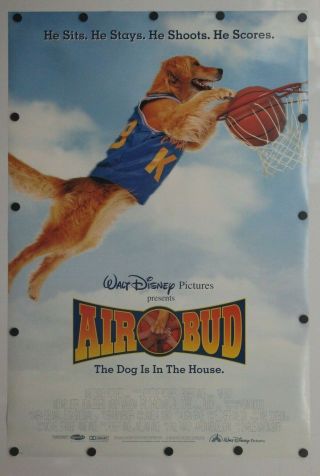 Air Bud 1997 Double Sided Movie Poster 27 " X 40 "