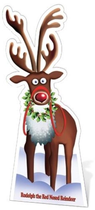 Rudolph The Red Nosed Reindeer Cardboard Cutout Christmas Fun Figure 183cm Tall