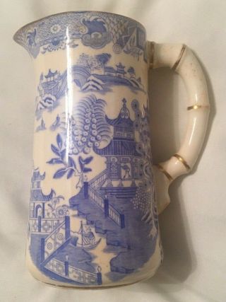 C.  1878 Royal Worcester Blue Willow Creamer Small Pitcher