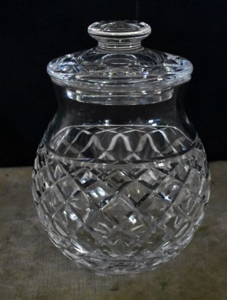 Magnificent Lg.  Waterford Cut Crystal Ginger Jar W/cover - Fine Pattern
