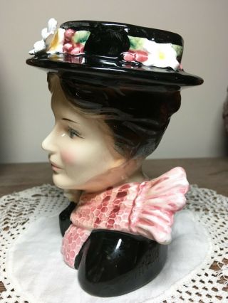 MARY POPPIN ' S 5 1/4  ENESCO WALT DISNEY lady head vase vintage headvase good 2