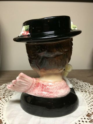 MARY POPPIN ' S 5 1/4  ENESCO WALT DISNEY lady head vase vintage headvase good 4