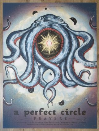 2017 A Perfect Circle - San Francisco Silkscreen Concert Poster S/n By Zeb Love