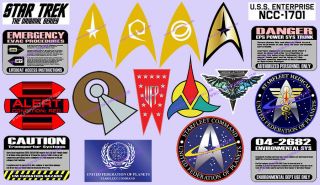 Choose From Eighteen Star Trek: Series Vinyl Decals / Stickers
