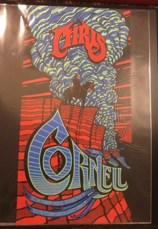 Chris Cornell 2015 Philadelphia Wilkes - Barre Pa Brad Klausen Signed Ap Poster