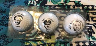 Vintage Three 3 Stooges Spalding Golf Balls Still In Plastic