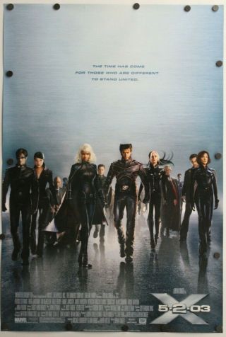 X2: X - Men United 2003 Marvel Double Sided Movie Poster 27 " X 40 "