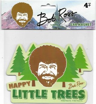 Bob Ross The Joy Of Painting Happy Little Trees Car Magnet
