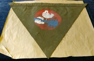 Limited 1969 Woodstock Artifact Triangle Canvas Tent Piece With Story And Art