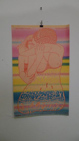 1966 Jefferson Airplane Bill Graham Fillmore San Fran Concert Poster